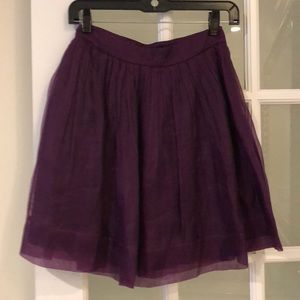 Elizabeth James purple silk skirt